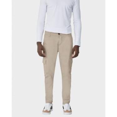 Imagem de Calça Masculina Chino Cargo Em Sarja Com Elastano-Masculino