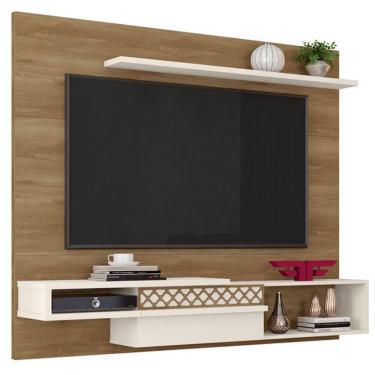 Imagem de Painel Home Suspenso Essence para TV até 65 Polegadas Nature Off White Liberty Móveis 180cm 1 Porta