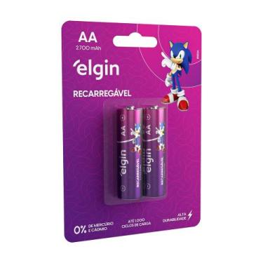 Imagem de Pilha Recarregável AA Comum - 2.700Mah Blister com 2 Unidades - Elgin