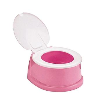 Imagem de Assento Sanitário Infantil Troninho Penico Para Menina E Menino Mini Privada Com Tampa Rosa