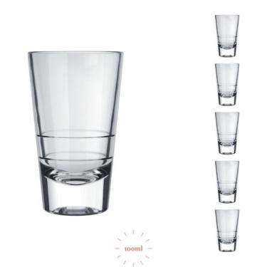 Imagem de Jogo 6 Copos 100ml Caninha Dose Redondo Tequila Whisky - NADIR FIGUERE