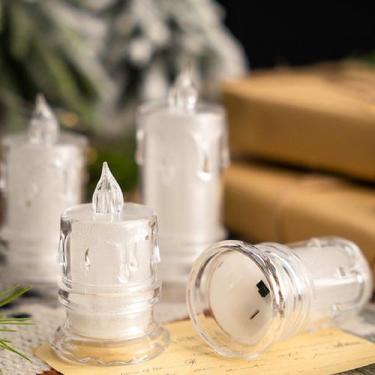 Imagem de 12 Velas De Led Eletrônica Transparente Decorativa Em Plástico - Inter