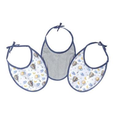 Imagem de Kit Babadores Impermeavéis 03 Peças Com Lacinho - Várias Cores - 004 M