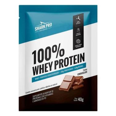 Imagem de 100% Whey Protein - 1 Sachê 40g Chocolate - Shark Pro - Shark Pro Supl