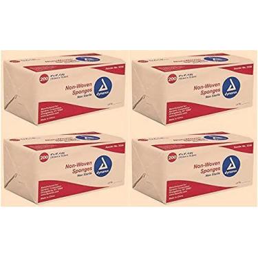 Imagem de Esponjas Dynarex Non-Woven 4x4, 4 camadas, pacote com 800