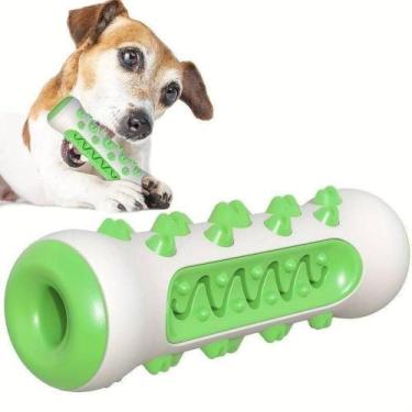 Imagem de Brinquedo Pet Mordedor OEM Osso 3x1 para Cães Borracha Nylon Verde 15c
