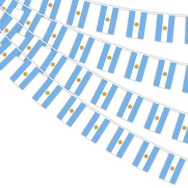 Imagem de Bandeira de Festa AhfuLife Argentina 10 m, 30 Peças, Dupla Face