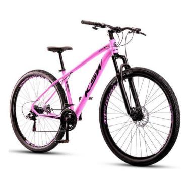 Imagem de Bicicleta Aro 29 Ksw 24 Vel Alumínio Freio Hidráulico Mtb, Rosa, 15 "