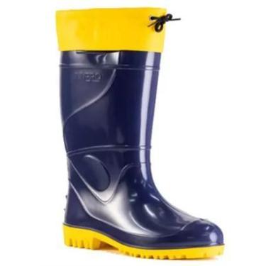 Imagem de Bota PVC Impermeável Azul com Polaina e Sola Antiderrapante - CA 49855