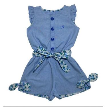 Imagem de Macacão Infantil Jeans Regata E Shorts Hilariante Kids
