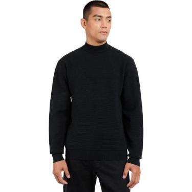 Imagem de Suéter Tricot Aramis Move Nervuras In24 Preto Masculino, GG