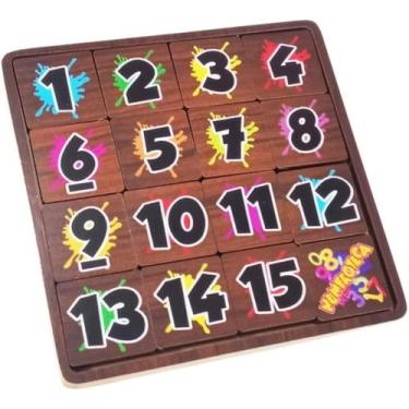 Imagem de Numeroteca de Madeira Brinquedo Educativo Aprendizado Numeros - Maninh
