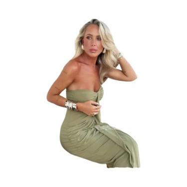 Imagem de Vestido Elegante Sem Alças Com Patchwork E Renda Para Mulheres, Ideal 