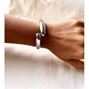 Imagem de Bracelete Gota Clássico - Nilza Biju, Níquel