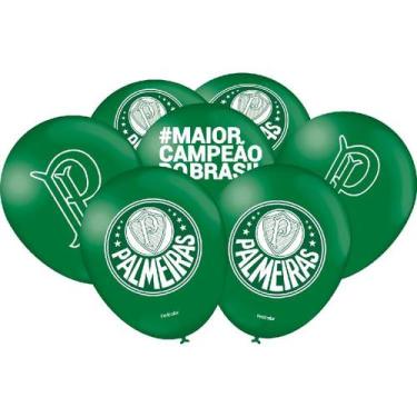 Imagem de Bexiga Balões Tema Nº 09 Palmeiras Verdão Verde - 25 Unid - Festcolor