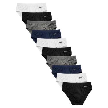 Imagem de Kit 10 Cuecas Slip Polo Kids 100 Algodão Infantil Forro Duplo Menino T