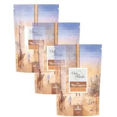 Imagem de Kit 3 Pouch Chás do Mundo Marroquino Chamel 50g