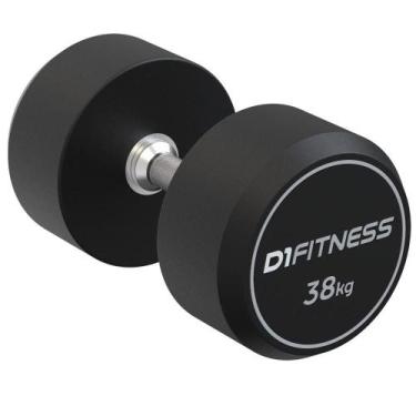 Imagem de Dumbbell Rubber Elite - D1 Fitness, 38kg