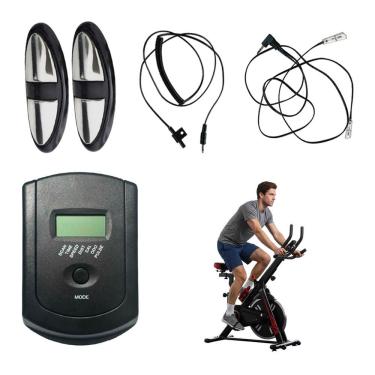 Imagem de Painel Visor LCD com Sensor de Frequência Cardíaca Economia Solar para Bicicleta Kikos F2i Pelegrin PEL-2310 Preto