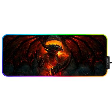 Imagem de Mousepad Gamer Exbom Dragão Borda Led RGB 13 Cores 30x80cm - MP-LED3080C01