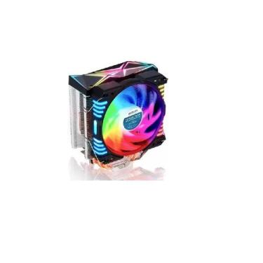 Imagem de Cooler Exbom Gamer Universal Com 4 Heatpipes Cobre Rgb Cp-H5400