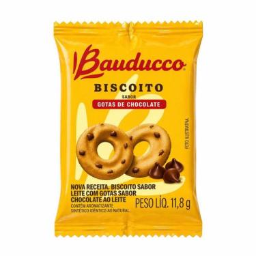 Imagem de Pack 10 Bolachas Amanteigadas Gotas Chocolate Bauducco 11g, 10 unidade