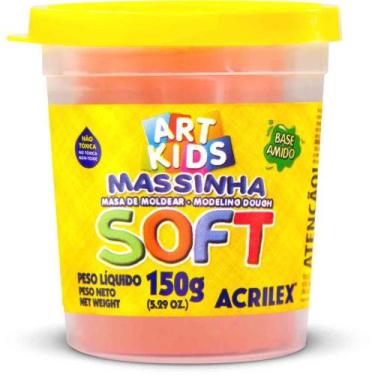 Imagem de Massa para Modelar SOFT 150G Laranja À Base de Amido - Acrilex
