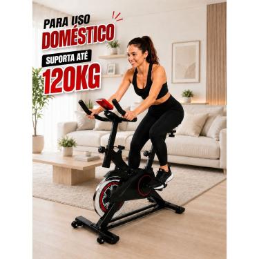 Imagem de Bicicleta Ergométrica Spinning Residencial Ajustável até 120kg – Compacta e Prática