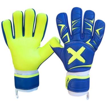 Imagem de Luva Goleiro Difai Spider Infantil -, Azul, Verde neon, 6