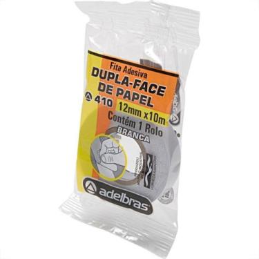 Imagem de Fita Dupla Face Adelbras De Papel Branca 12 X 10M Flowpack
