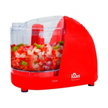 Imagem de Mini Processador Multifunções 120W - Kian, 220V, Vermelho