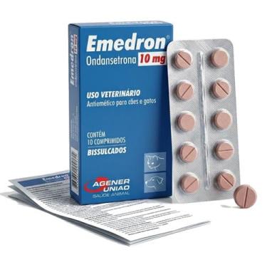 Imagem de Emedron 10mg Antiemético Para Cães e Gatos Agener União Comprimidos