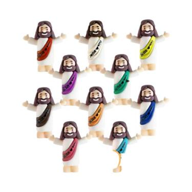 Imagem de Conjunto De Decorações Mini Jesus Com 10 Estátuas De Desenho Animado (