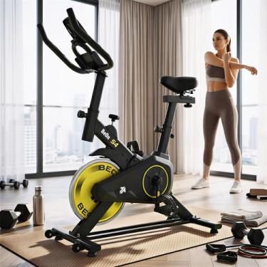 Imagem de Bicicleta ergométrica spinning bike fitness s4 beon amarela