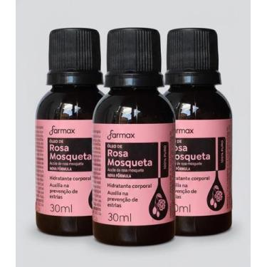 Imagem de Kit 3 Óleos Corporais Rosa Mosqueta 30ml 100% Puro Farmax