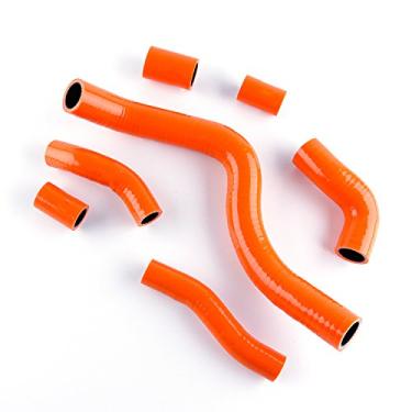 Imagem de LUXERAD Kit de tubo de refrigeração de silicone de 3 camadas de 4,5 mm de alto desempenho para 2005-2012 ktm 950-990 adventure s-superduke supermoto (laranja)