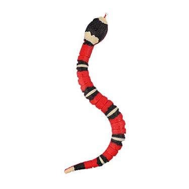Imagem de Brinquedo de cobra elétrico, brinquedo de cobra realista com simulação de cobra, brinquedo interativo USB elétrico inteligente sensorial de cobra para Halloween adereços complicados para animais de estimação | 39 cm