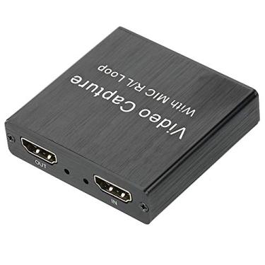 Imagem de PUSOKEI Placa de captura de vídeo HDMI HD, microfone de transmissão ao vivo, cartão de captura de vídeo OBS, caixa de gravação de transmissão ao vivo 4K USB