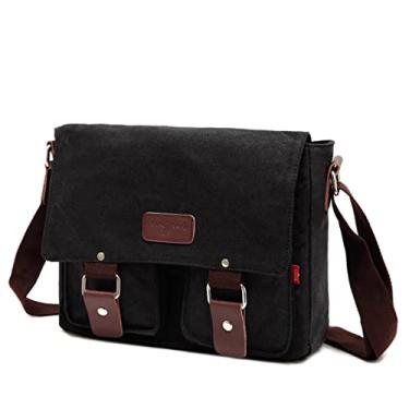 Imagem de Bolsa Tiracolo Masculina Mensageiro Transversal Carteiro Preto