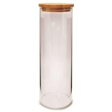 Imagem de Pote hermético de vidro tampa bambu vika 1650 ml yoi