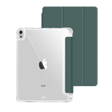 Imagem de Capa P/iPad Air 11 M2/M3 5ª 4ª Ger 10.9" Smart Case Slim C/Suporte a Caneta, Fundo Transparente Proteção Total- Anti Impacto/Auto Sleep/Tampa Magnética/Premium Resistente Funcional e Design Fino