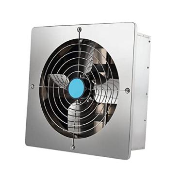 Imagem de Fã exausto Ventilador do ventilador do obturador, 8/10/12 polegadas de aço inoxidável fã de exaustão quadrado, ventilador de ventilador poderoso durável para o banheiro de cozinha de cozinha fábrica V