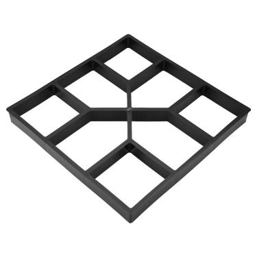 Imagem de Tnfeeon Molde de gramado de jardim, molde de concreto DIY pavimento preto resina PP reutilizável para pátio para jardim