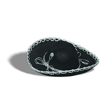 Imagem de Forum Novelties Chapéu masculino de fantasia de sombrero grande para adultos, Preto, tamanho nico