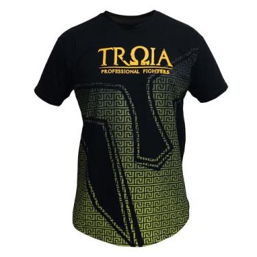 Imagem de Camiseta T-Shirt  Esportiva Troia Sport- Ufc Mma Muay Thai Luta Preta