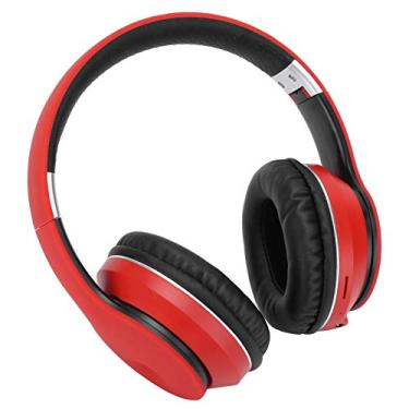 Imagem de Fone de ouvido USB com microfone, fone de ouvido estéreo sem fio para jogos, laptop e tablet TV para celulares(vermelho)