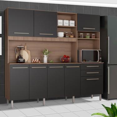 Imagem de Cozinha Americana Montana Grafite Ibiza Madine