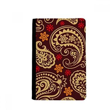 Imagem de Impressão Repeat Pano Marrom Colorido Arte Passaporte Titular Notecase Burse Capa Carteira Cartão Bolsa, Multicolor