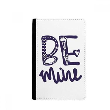 Imagem de Bonito Be Mine citação manuscrito estilo passaporte titular notecase burse carteira capa cartão bolsa, Multicolor