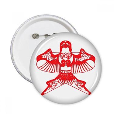 Imagem de Kite Cultura Tradicional Chinesa Corte Papel Pinos Redondos Emblema Botão Decoração 5 peças